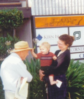 Clare Aldrich with Terri and Christian Palmquist (about 2000)