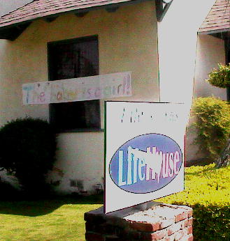 Banner outside the LifeHouse: The baby is a girl!